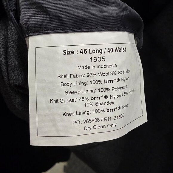 Jos. A. Bank 46L 40x28 Gray Full Suit 3-Button Solid R636 - Picture 13 of 15